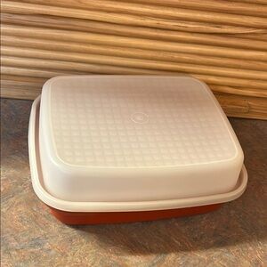 Tupperware Red and White season n serve container